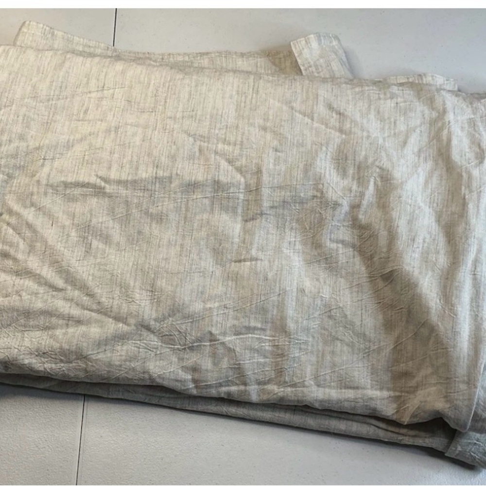 Cotton/Linen Light Grey Threshold Duvet Cover Set - Picture 3 of 5